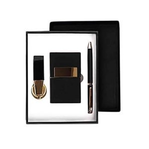 Combo 3 in 1 Coporate Gift Set With Metal pen and Keychain and Card Holder