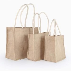 Eco Friendly Gift Jute Burlap Bag with Rope Handles
